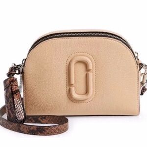 Marc Jacobs Shutter Snakeskin Embossed Strap Leather Crossbody Bag 100% Auth